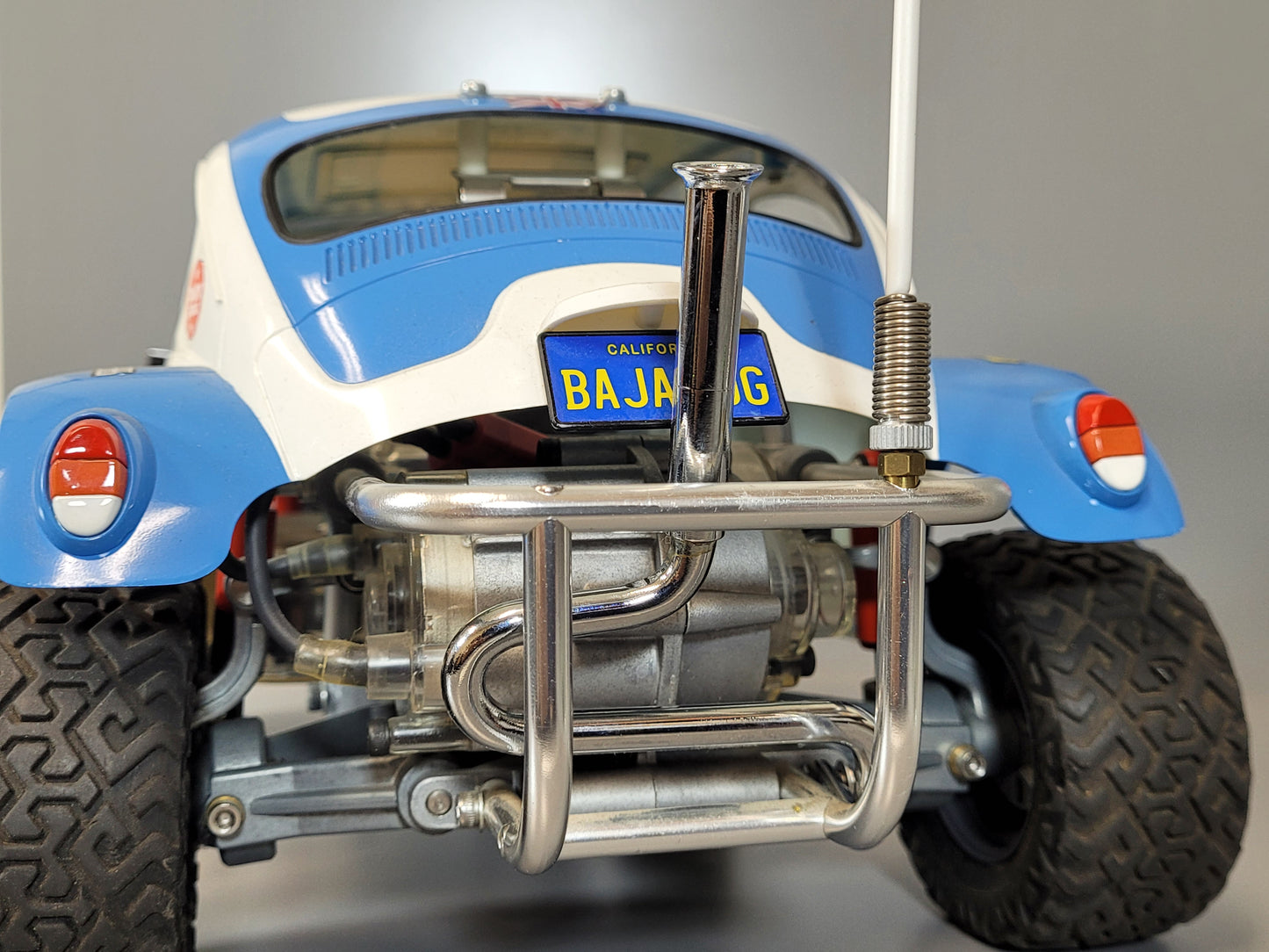 Aluminum Rear Single Exhaust Pipe Tip for Tamiya 1/10 R/C Sand Scorcher Super Champ Buggy
