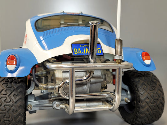 Aluminum Rear Single Exhaust Pipe Tip for Tamiya 1/10 R/C Sand Scorcher Super Champ Buggy