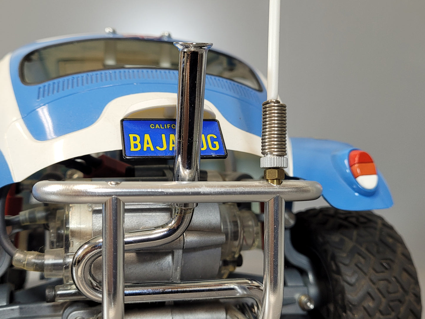 Aluminum Rear Single Exhaust Pipe Tip for Tamiya 1/10 R/C Sand Scorcher Super Champ Buggy