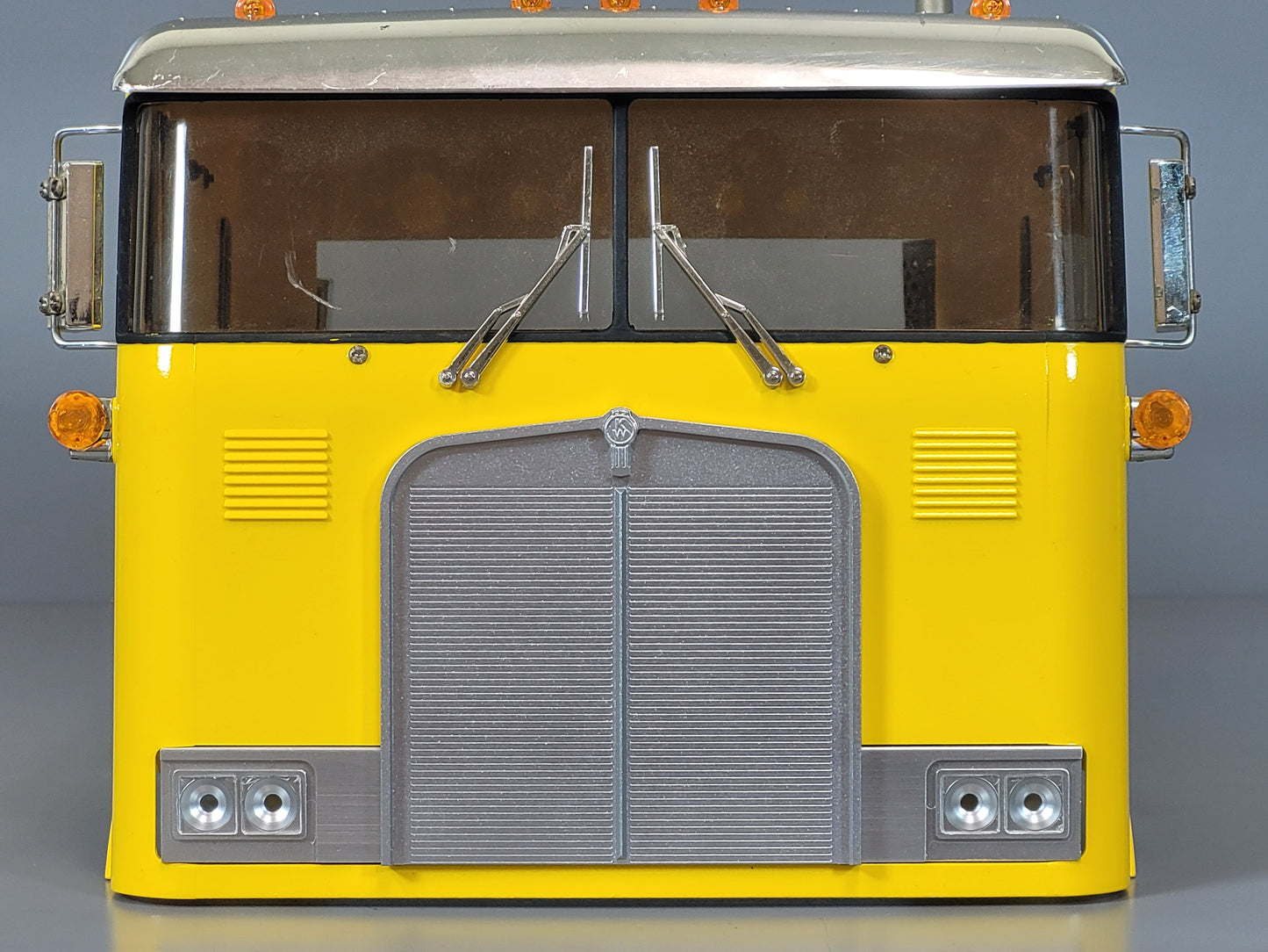 Aluminum "KW Style" Front Face Grill Guard Plate Tamiya R/C 1/14 Globeliner 56304 Truck Globe Liner