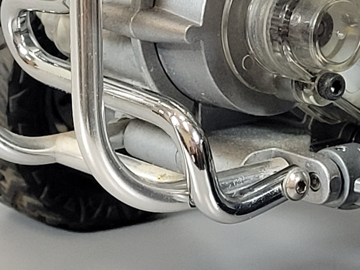 Aluminum Rear Single Exhaust Pipe Tip for Tamiya 1/10 R/C Sand Scorcher Super Champ Buggy