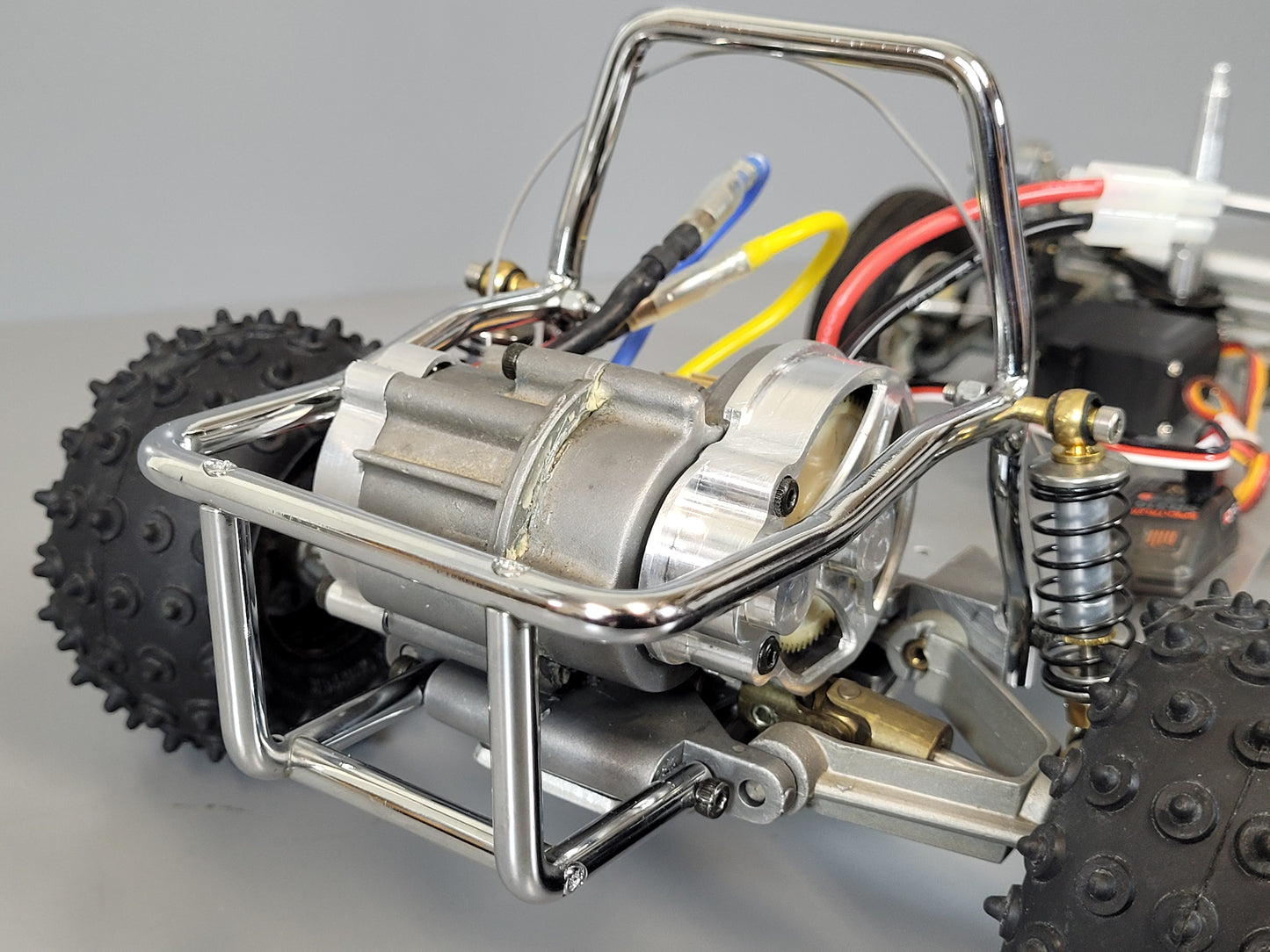 Aluminum Rear Bumper Guard with Upper Post One Piece for Tamiya R/C 1/10 Sand Scorcher Buggy Champ