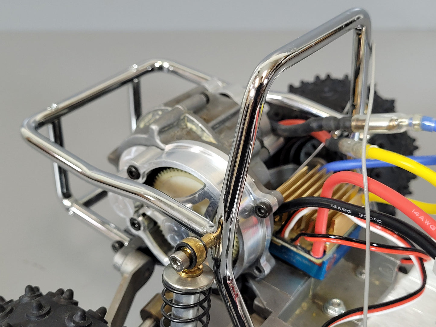 Aluminum Rear Bumper Guard with Upper Post One Piece for Tamiya R/C 1/10 Sand Scorcher Buggy Champ