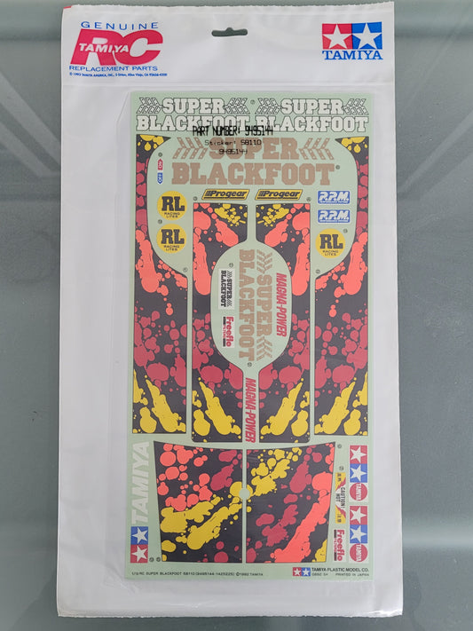 New Original 1992 Tamiya 1/0 Super Blackfoot 58110 Decal Sticker Sheet 9495144 1425225