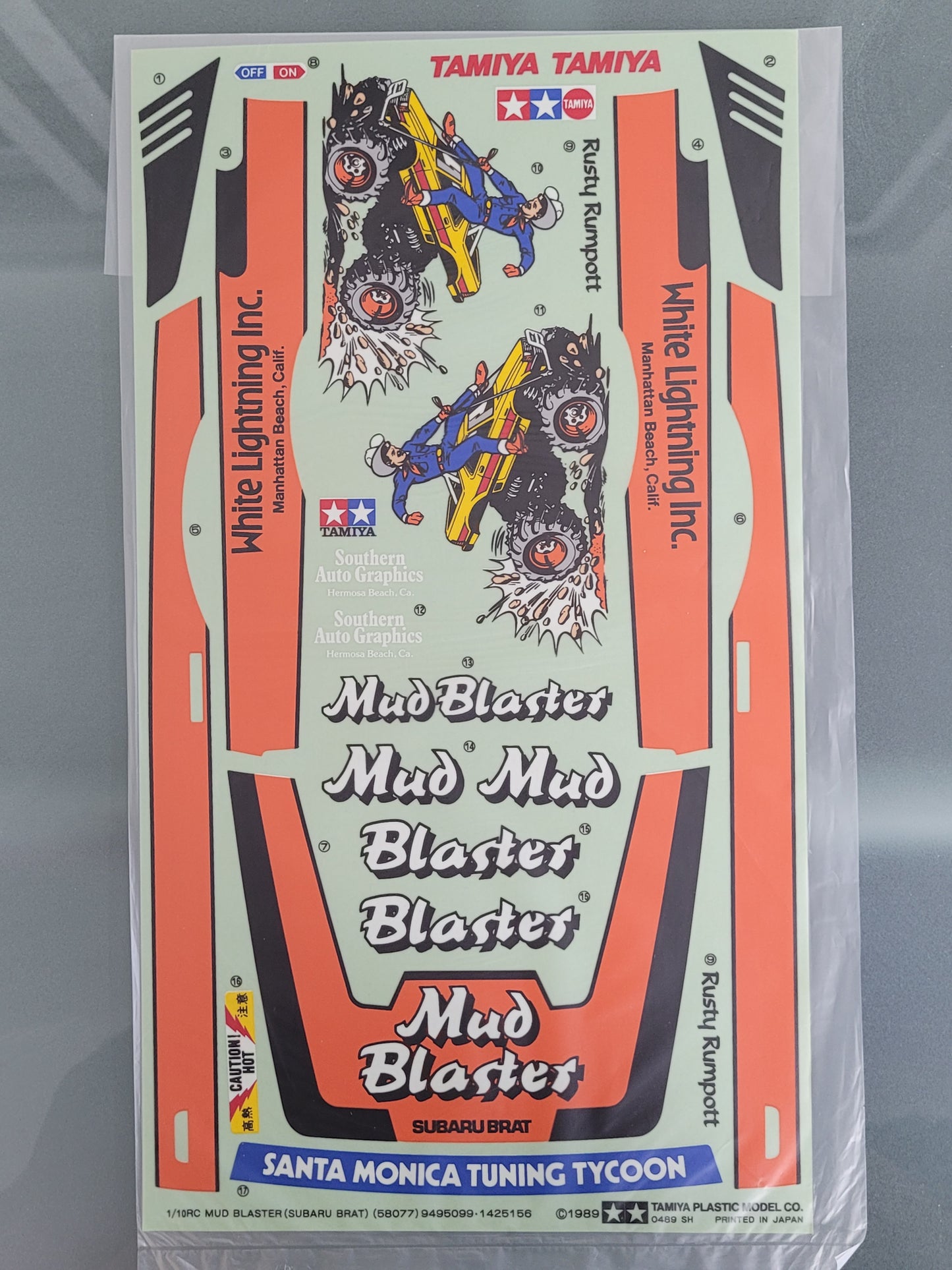 New Original 1987 Tamiya 1/2 Toyota Celica 5864 Decal Sticker Sheet 9495081 X10072