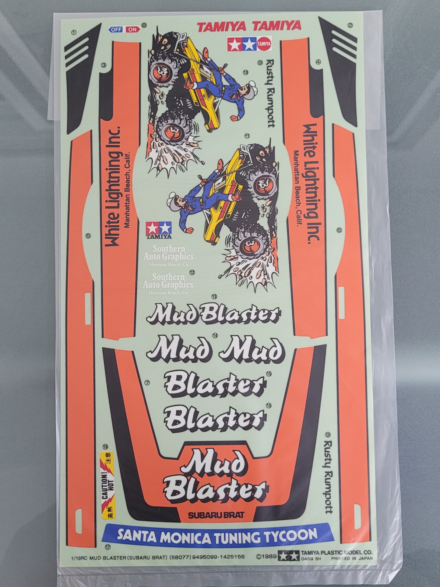 New Original 1987 Tamiya 1/2 Toyota Celica 5864 Decal Sticker Sheet 9495081 X10072