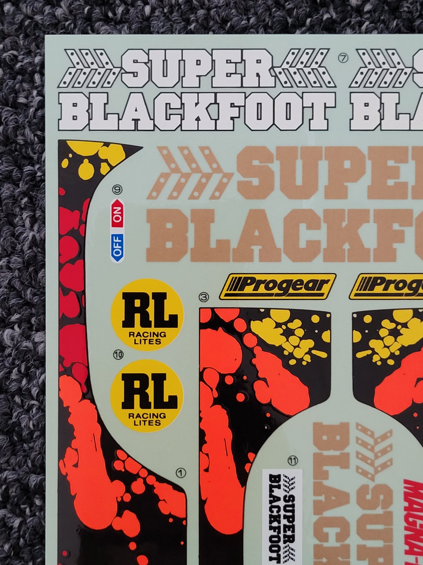 New Original 1992 Tamiya 1/0 Super Blackfoot 58110 Decal Sticker Sheet 9495144 1425225