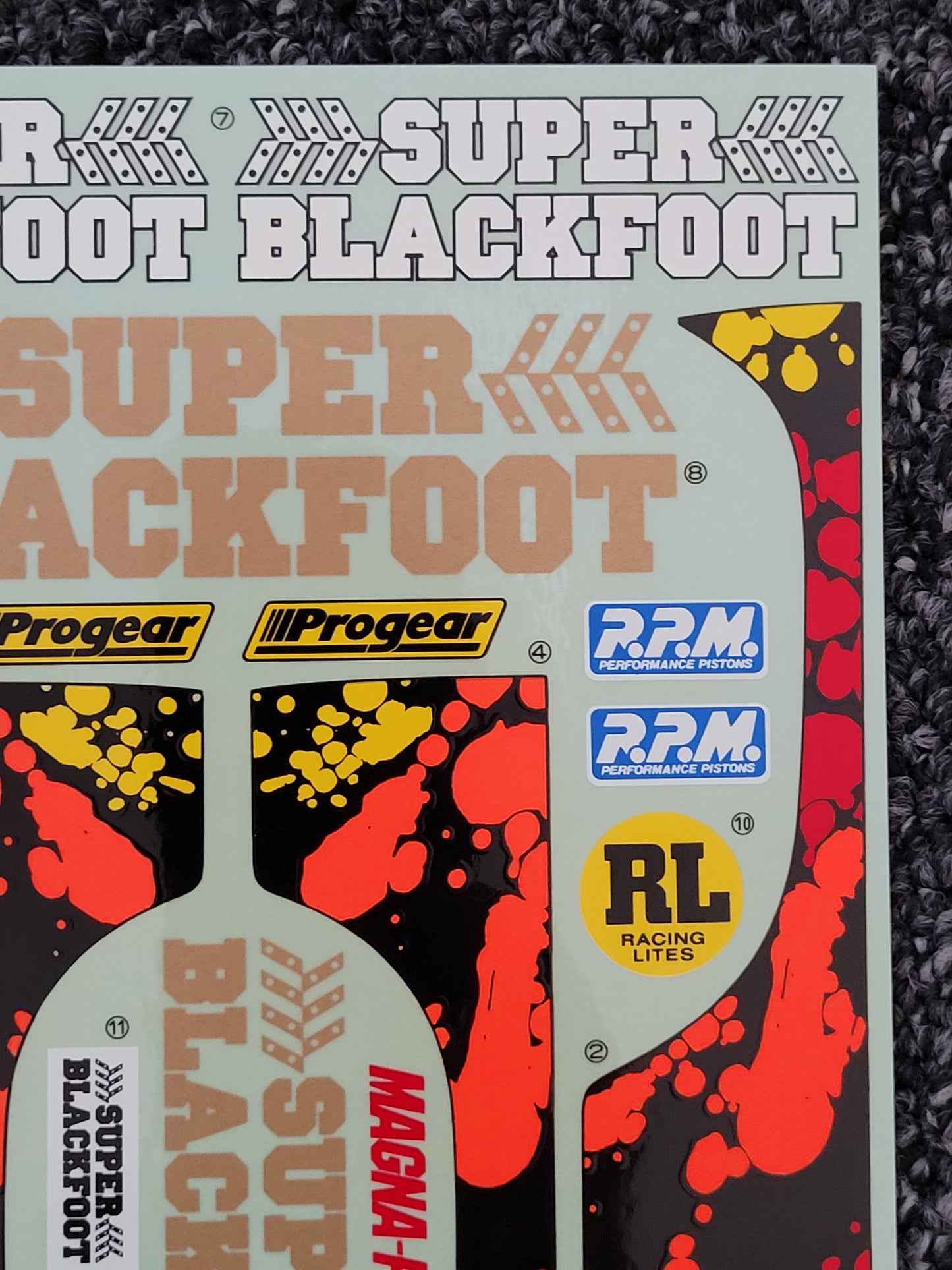 New Original 1992 Tamiya 1/0 Super Blackfoot 58110 Decal Sticker Sheet 9495144 1425225