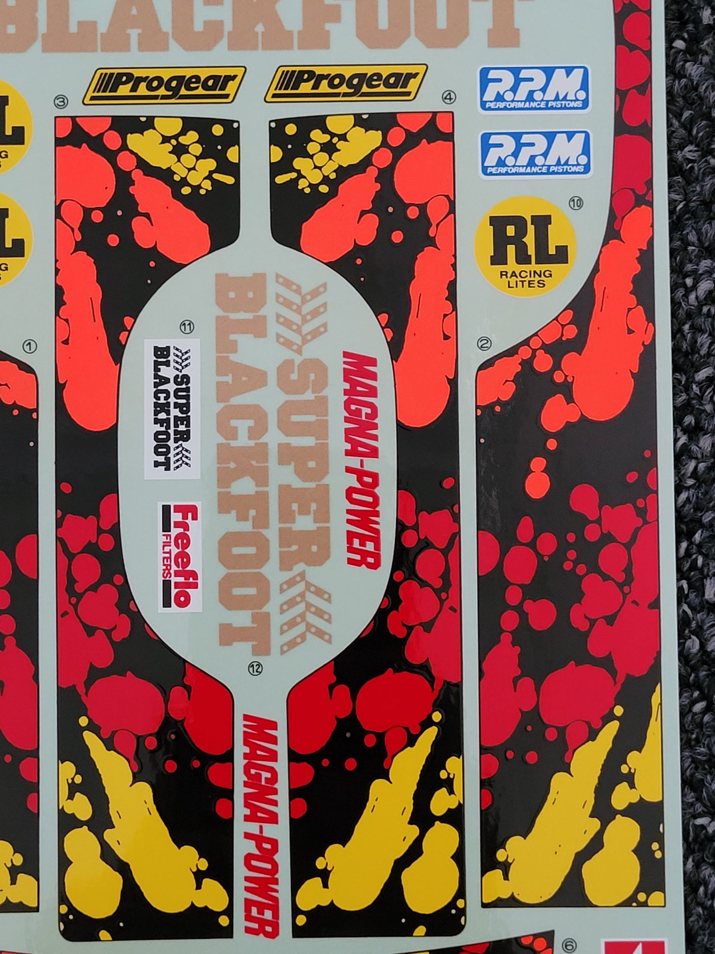 New Original 1992 Tamiya 1/0 Super Blackfoot 58110 Decal Sticker Sheet 9495144 1425225
