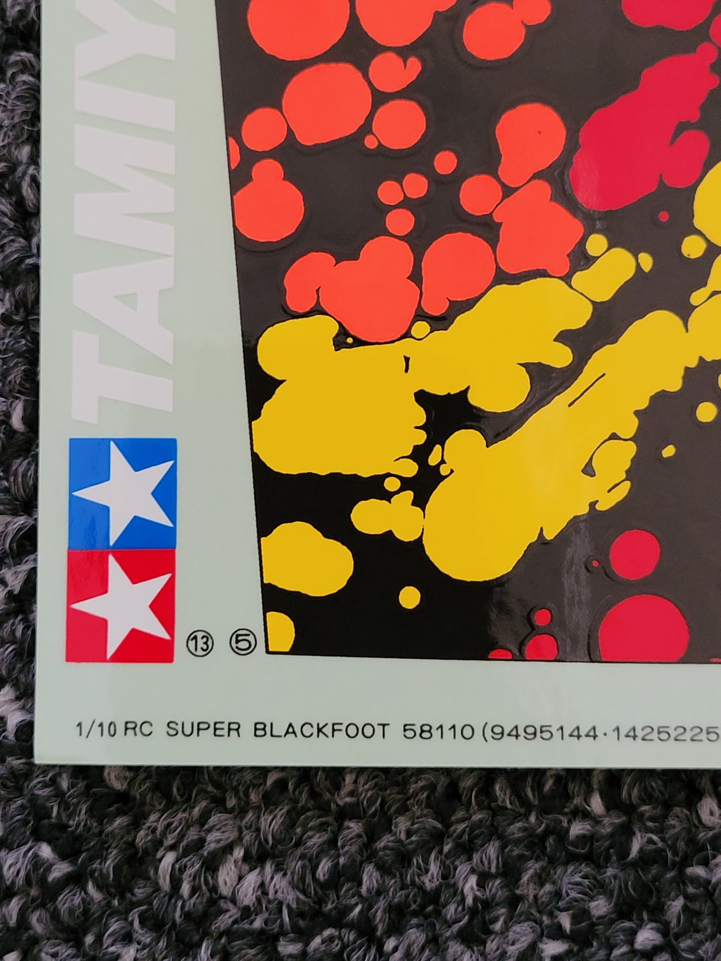 New Original 1992 Tamiya 1/0 Super Blackfoot 58110 Decal Sticker Sheet 9495144 1425225