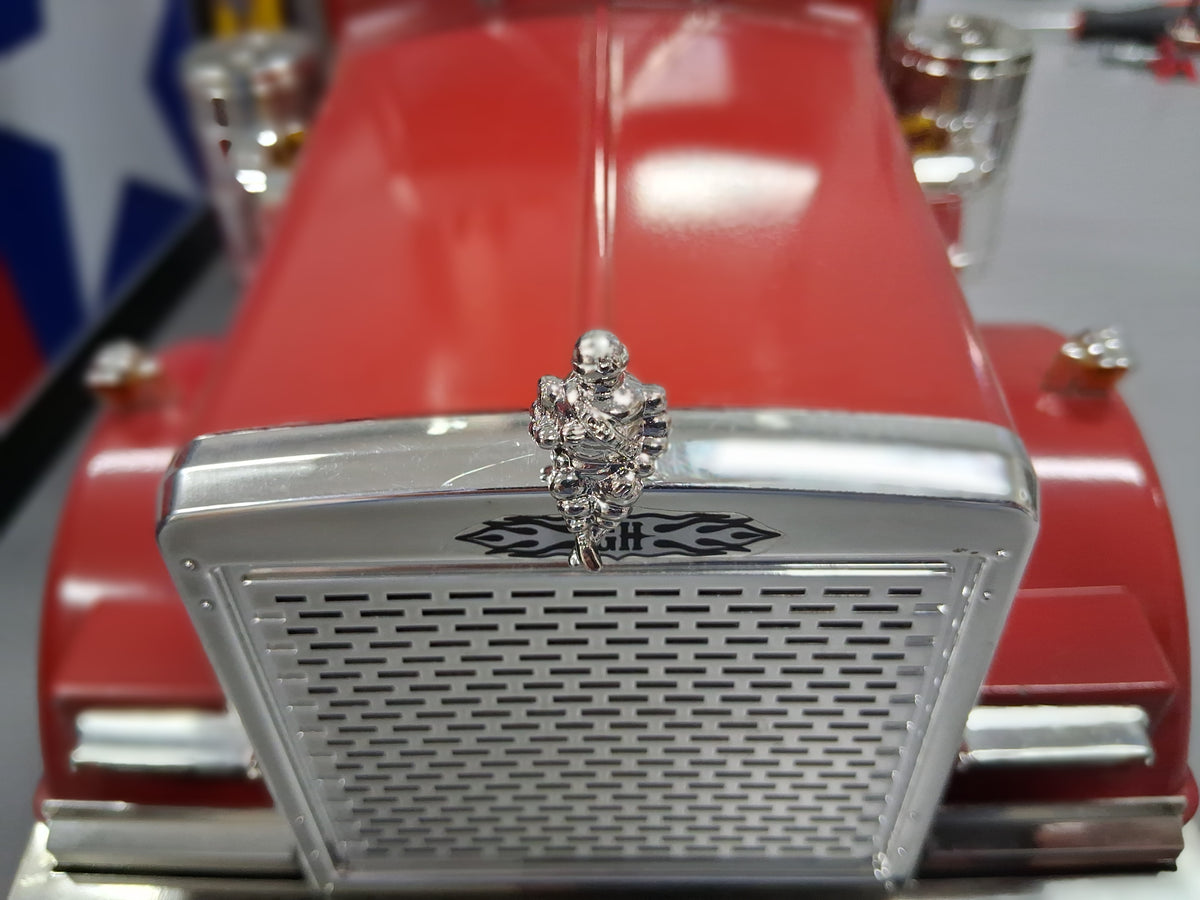 "Toy" Alloy Tire Man Hood Ornament Emblem Tamiya 1/14 King Grand Knight Hauler