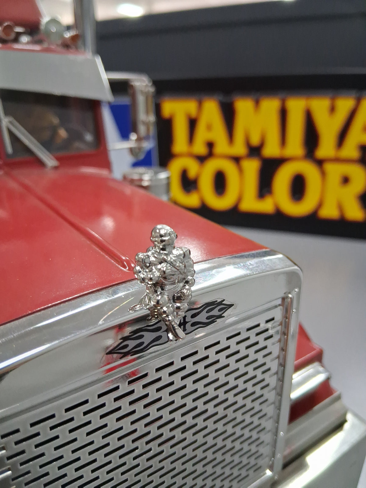 "Toy" Alloy Tire Man Hood Ornament Emblem Tamiya 1/14 King Grand Knight Hauler