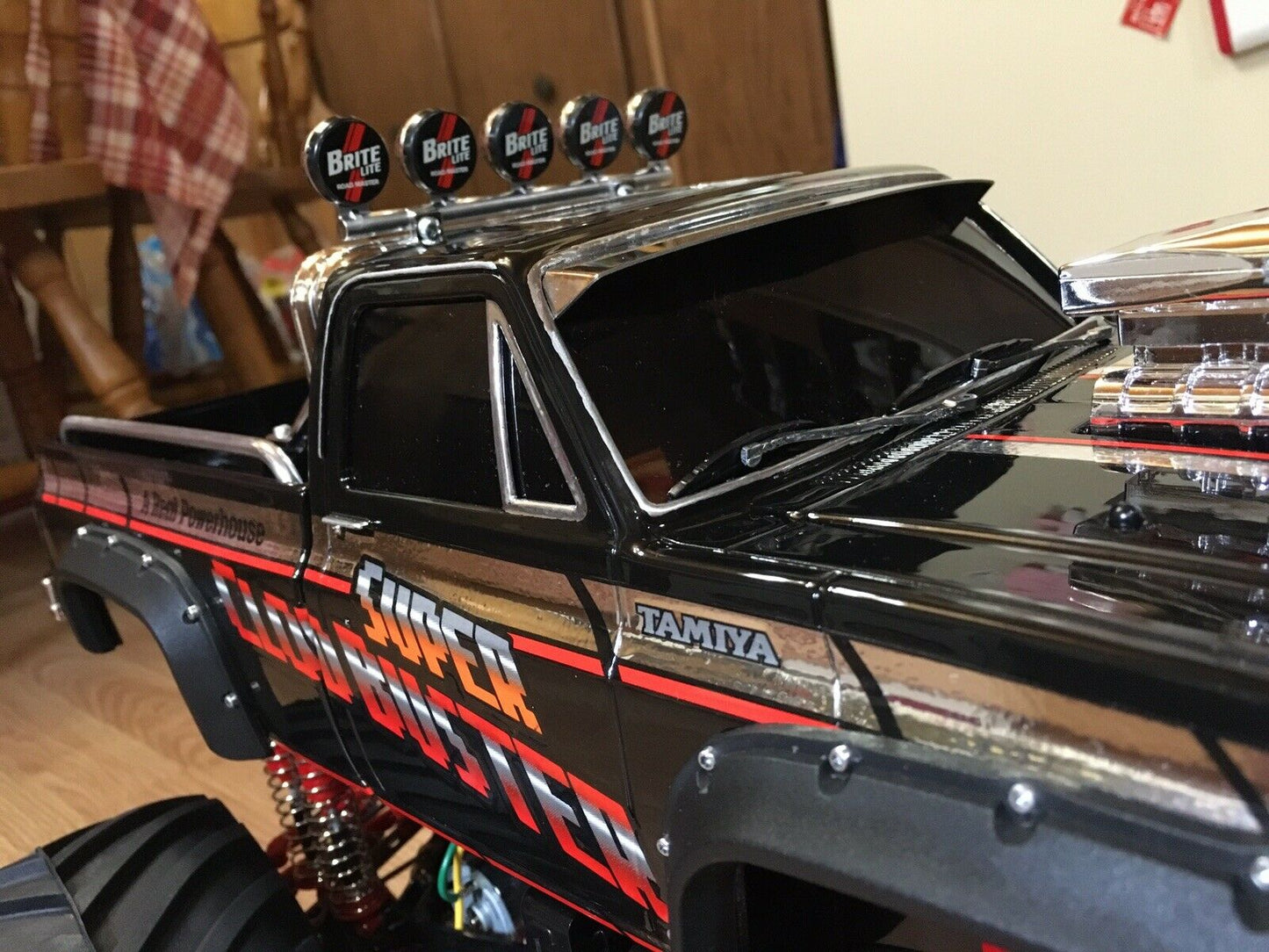 Black Rubber Side Fender Flares Guard Protector Add On for Tamiya 1/10 R/C Toy Super Clodbuster Truck