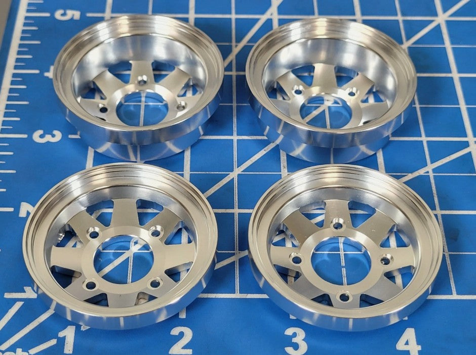 Aluminum Front + Rear Wheel Outer Cover Plate Tamiya 1/10 Subaru Brat F150 Ranger XLT