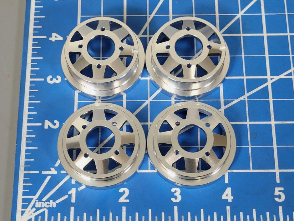 Aluminum Front + Rear Wheel Outer Cover Plate Tamiya 1/10 Subaru Brat F150 Ranger XLT