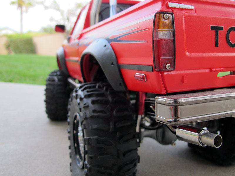 Black Rubber Side Fender Flares Set for Tamiya R/C Toy 1/10 Toyota Bruiser Hilux Mountaineer Trailfinder Truck