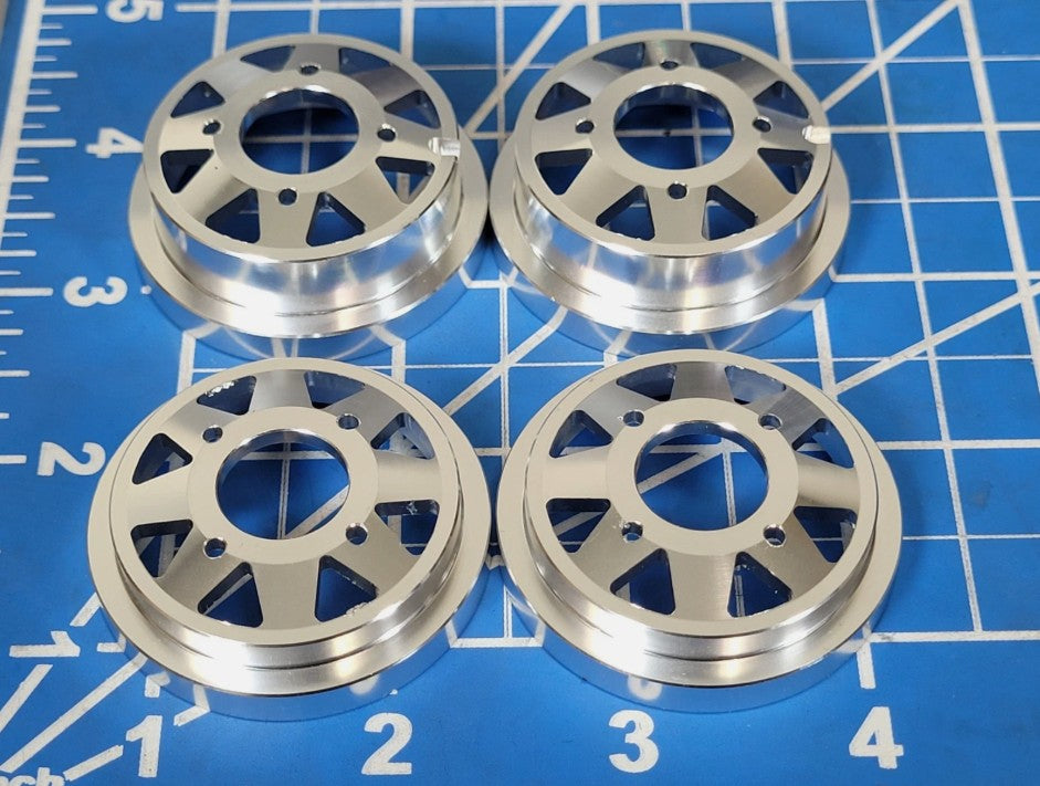 Aluminum Front + Rear Wheel Outer Cover Plate Tamiya 1/10 Subaru Brat F150 Ranger XLT