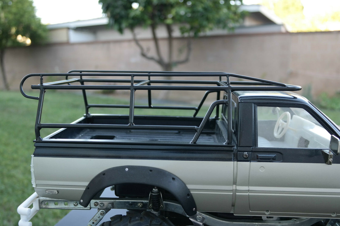 Toy Metal Rear Bed Trunk Storage Tool Rack Mount for Tamiya Toy R/C 1/10 Scale Toyota Hilux Bruiser Trail Finder Rc4WD Truck