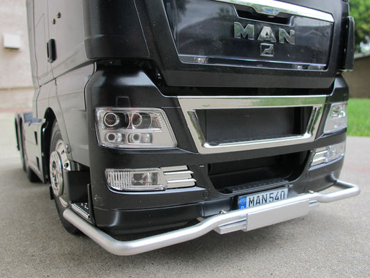 Aluminum Front Lower Bumper Bar Guard for Tamiya R/C 1/14 Semi MAN TGX 26.540 6x4 XLX Tractor Semi Truck