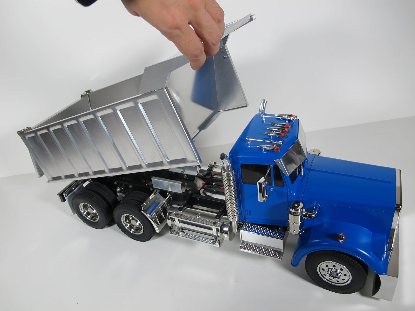 Aluminum Rear Dump Bed Tipper Section Conversion Kit for Tamiya 1/14 King Hauler Grand Hauler Semi Truck