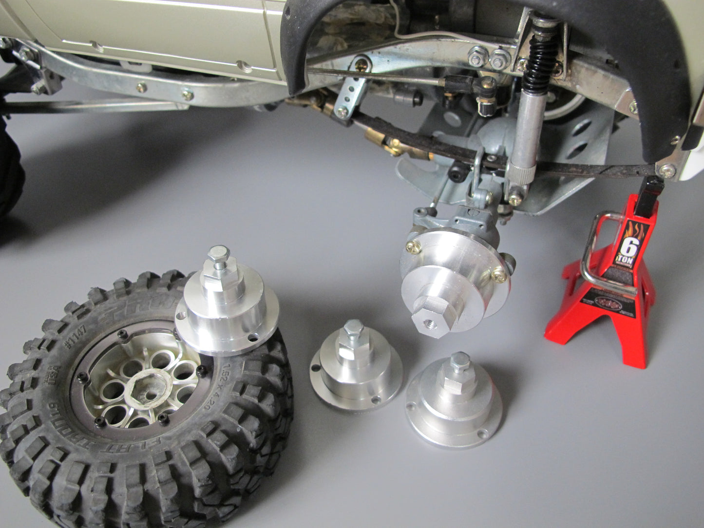 Aluminum Wheel Hub Adapter Set 12mm Hex Tamiya 1/10 Toyota Bruiser Mountaineer