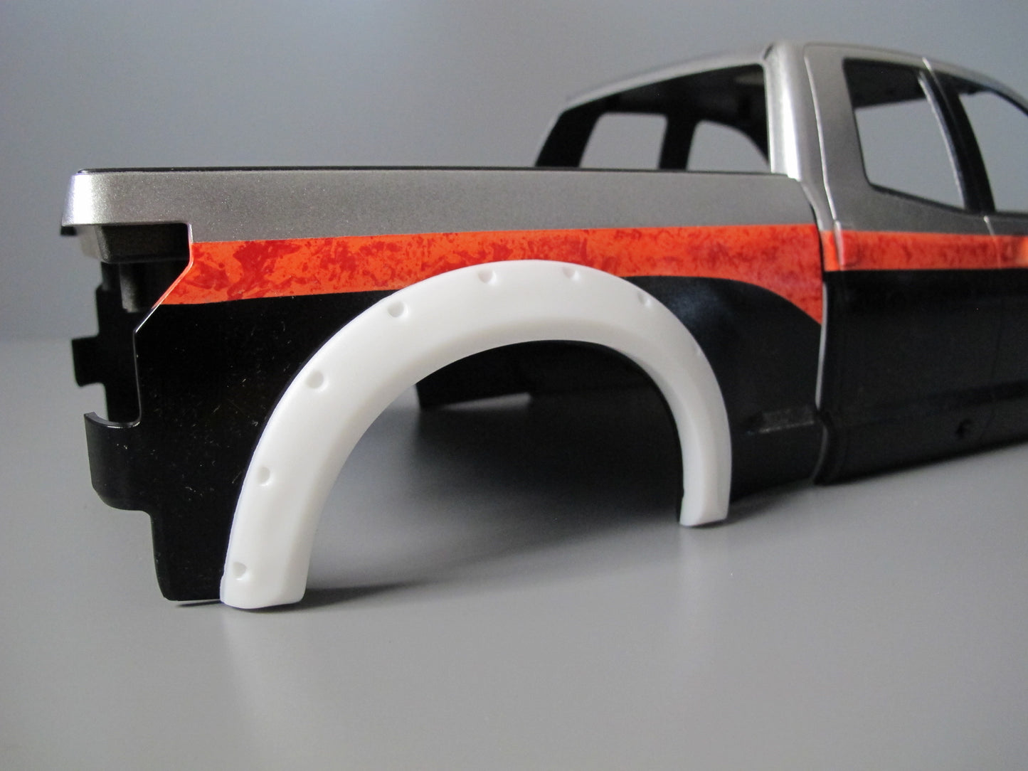 White Rubber Fender Flares Set for Tamiya R/C Toy 1/10 Toyota Tundra High Lift Truck