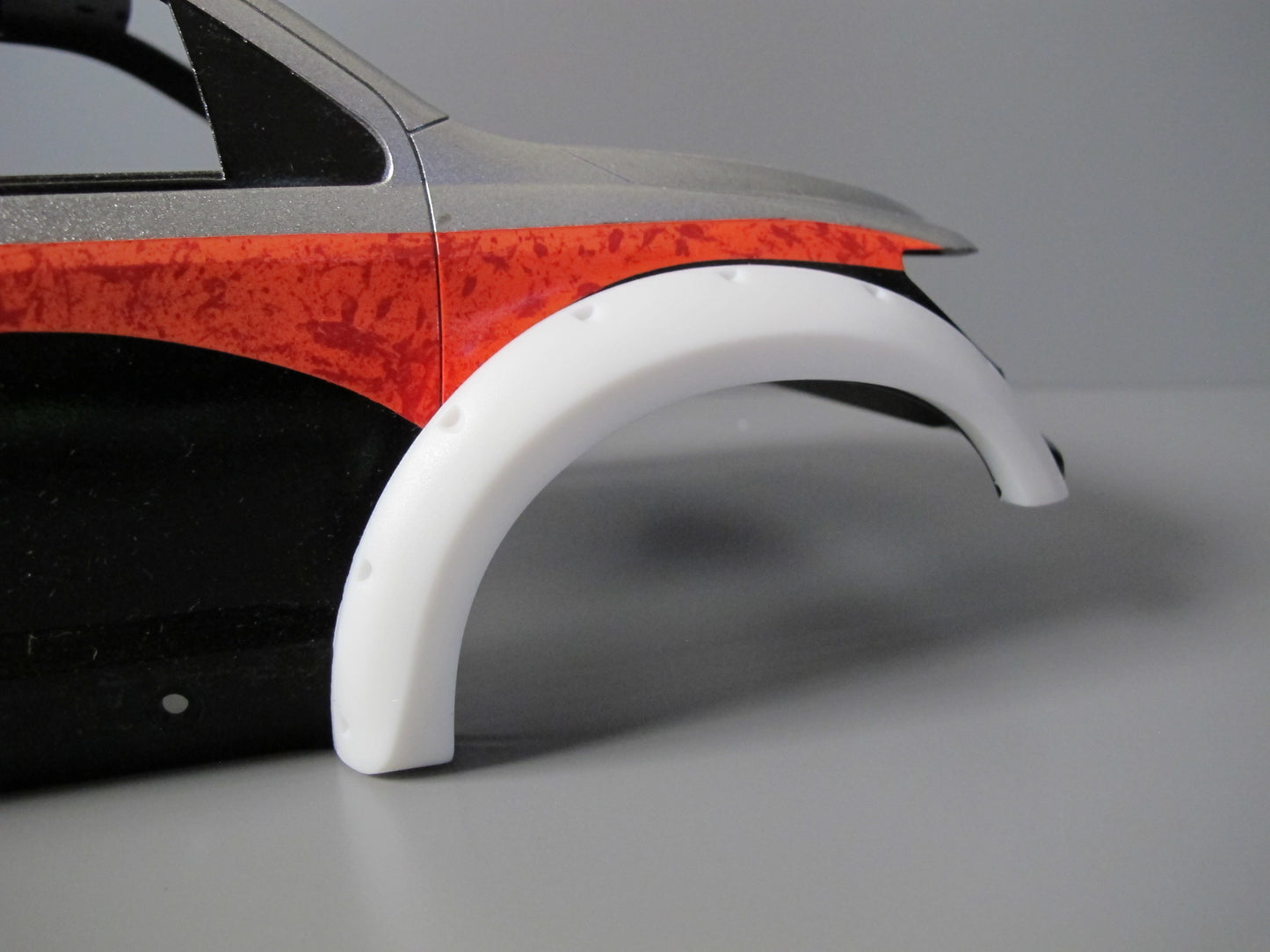 White Rubber Fender Flares Set for Tamiya R/C Toy 1/10 Toyota Tundra High Lift Truck