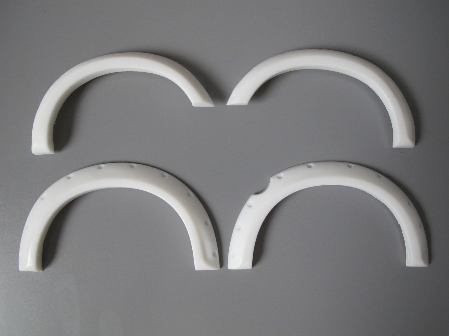 White Rubber Fender Flares Set for Tamiya R/C Toy 1/10 Toyota Tundra High Lift Truck