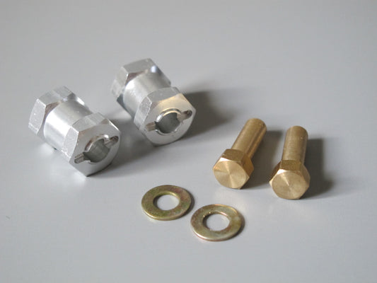 2pcs 17mm Wheel Hub Widener Spacer Extend Extension Wheel Hub Tamiya 1/10 R/C Car Truck Axial Hpi RC4WD w/ 12mm Hex Lock Nut