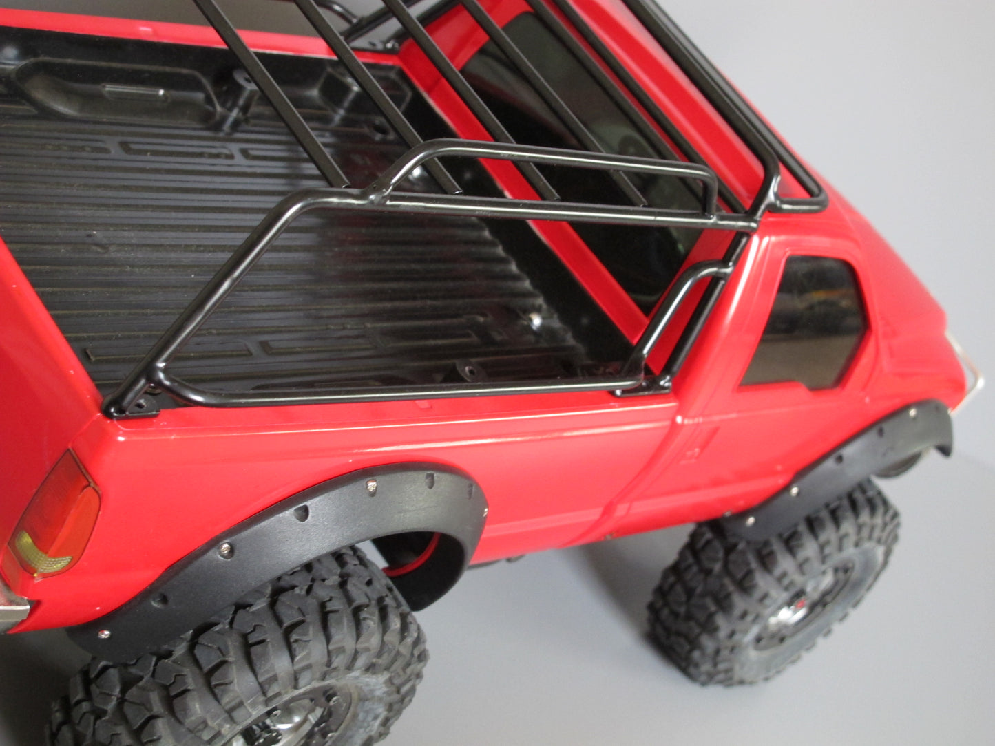Black Rubber Add-On Fender Flares Set for Tamiya R/C Toy 1/10 Juggernaut Ford F350 F-350 High Lift Truck