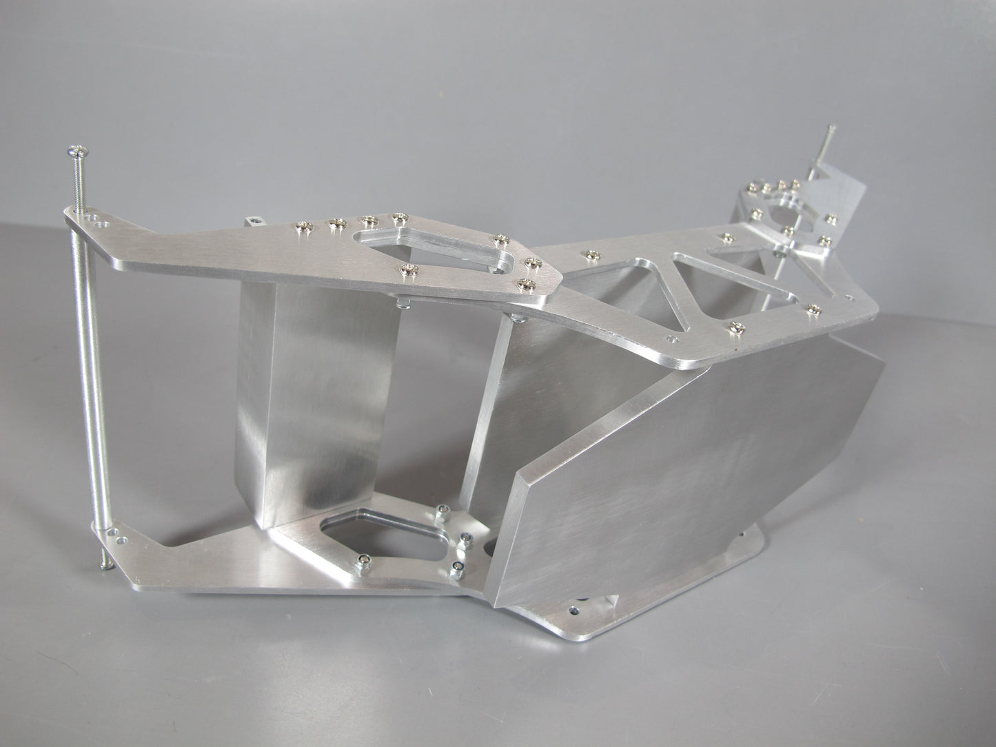 Aluminium Frame Chassis + Axle Suspension Linkage Lock Mount Conversion for Tamiya 1/10 R/C Clodbuster Bullhead Crawler