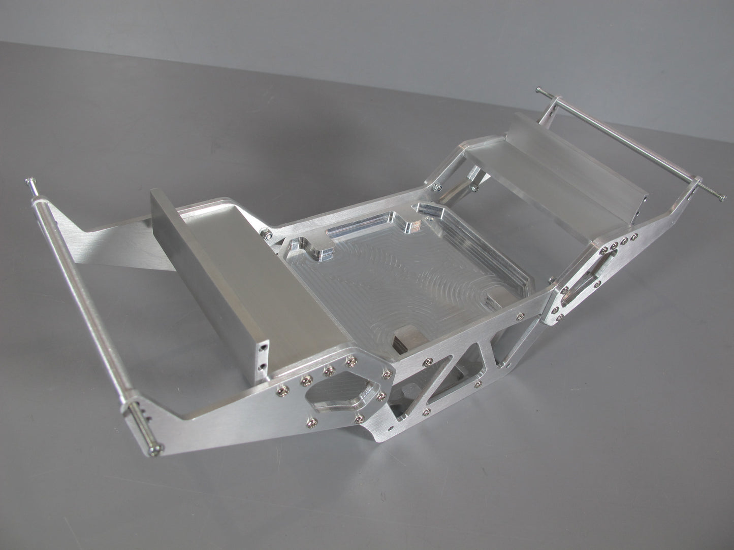 Aluminium Frame Chassis + Axle Suspension Linkage Lock Mount Conversion for Tamiya 1/10 R/C Clodbuster Bullhead Crawler