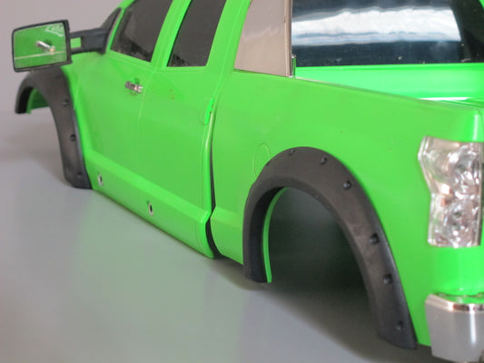 Black Rubber Fender Flares Set Add-On for Tamiya R/C Toy 1/10 Toyota Tundra High-Lift Truck