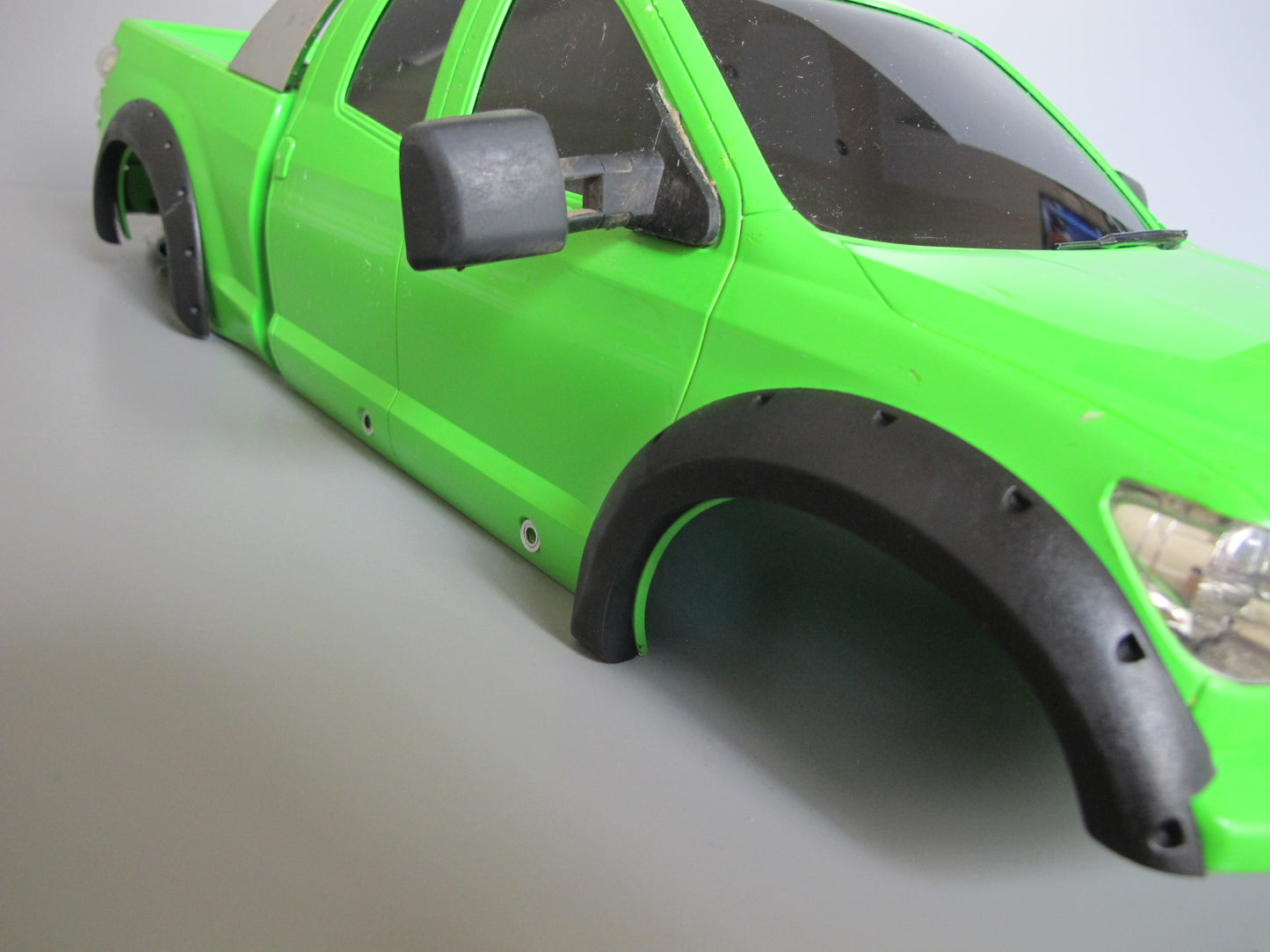 Black Rubber Fender Flares Set Add-On for Tamiya R/C Toy 1/10 Toyota Tundra High-Lift Truck