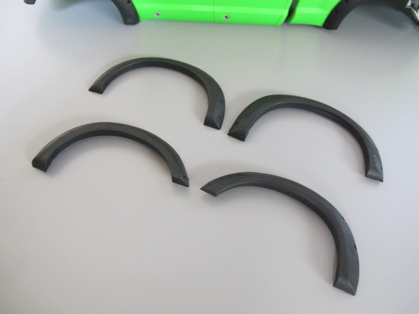 Black Rubber Fender Flares Set Add-On for Tamiya R/C Toy 1/10 Toyota Tundra High-Lift Truck