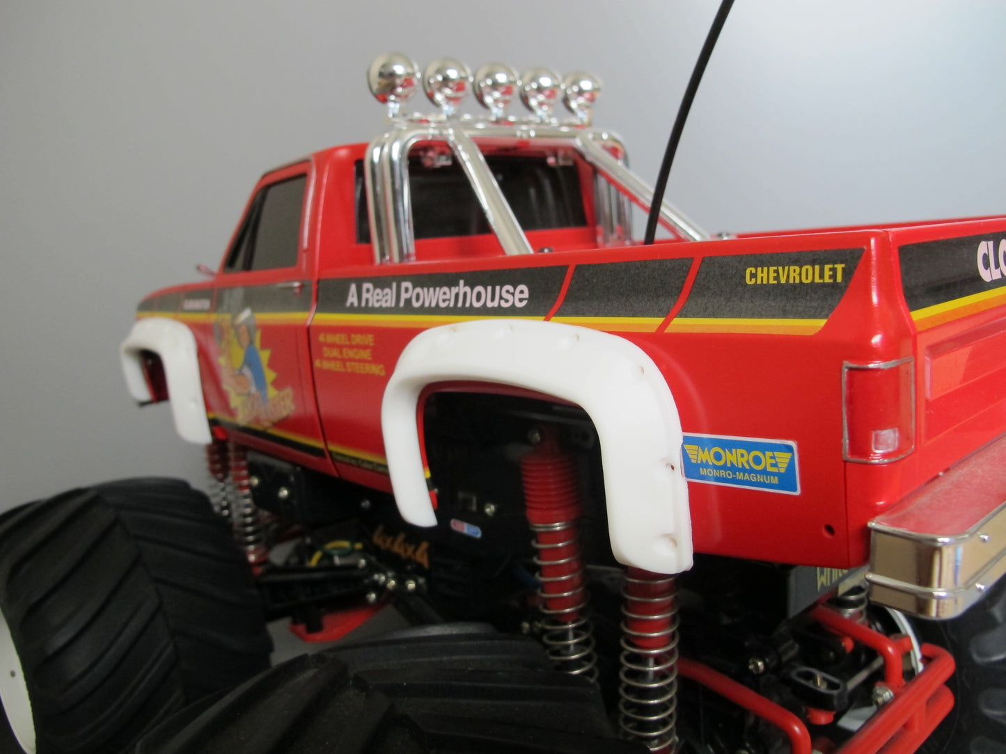 White Rubber Side Fender Flares Set for Tamiya R/C Toy 1/10 Super Clod Buster Clodbuster Truck
