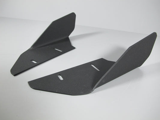 Share Pair Aluminum Black Aero JDM Racing Front Bumper Lip Splitter Diffuser Spoiler