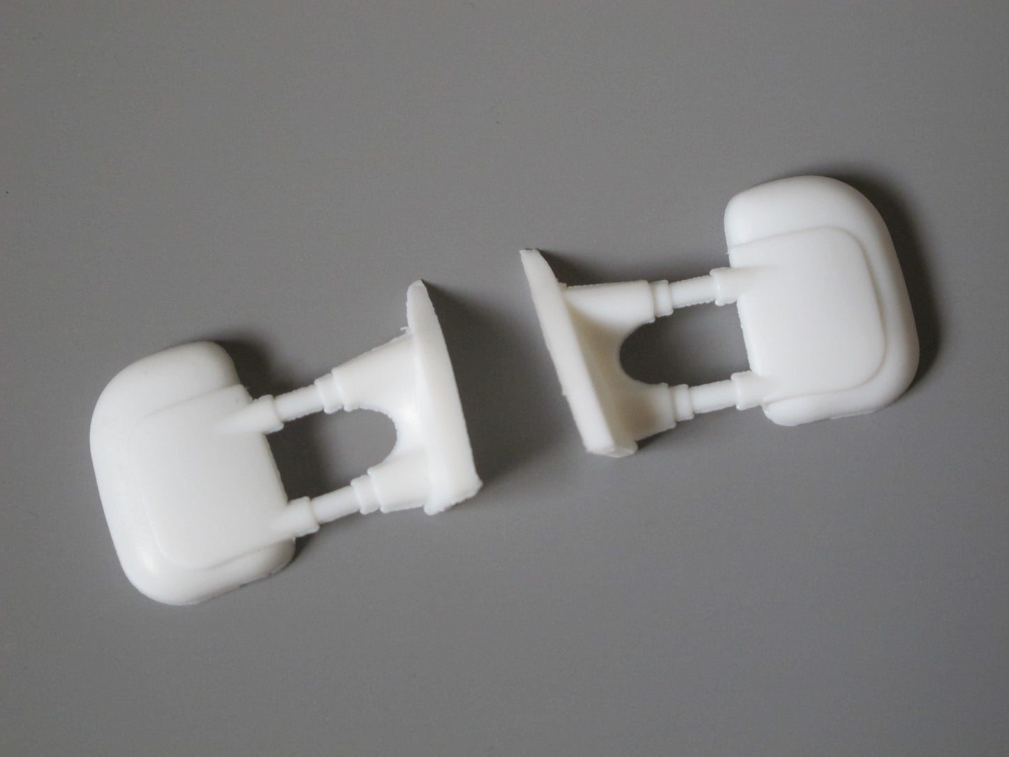 Pair White Rubber Flexible L/R Side Window Mirror Tamiya R/C Toy 1/10 Juggernaut Ford F-350 F350 Highlift Truck