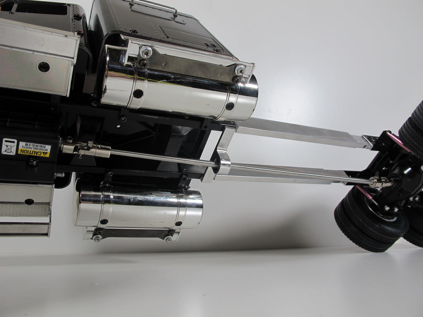 Extend 12" inch Steel Drive Shaft Axle + Mounting Bridge for Tamiya R/C Toy 1/14 King Hauler Knight Hauler Grand Hauler Aeromax Cascadia Scania Globeliner