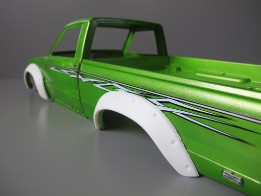White Rubber Side Fender Flares Set for Tamiya R/C Toy 1/10 Toyota Bruiser Hilux Mountaineer Trailfinder Truck