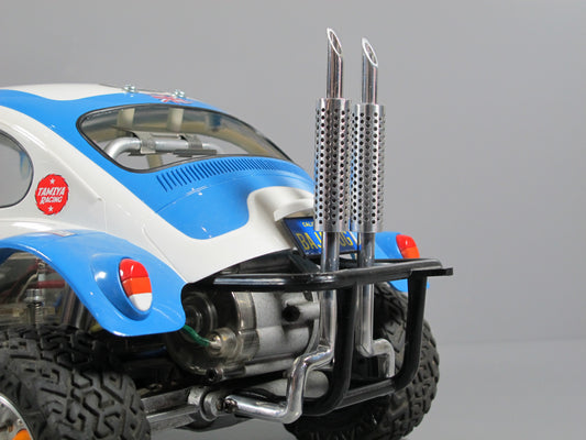 Pair Vertical Rear Angle Cut Exhaust Pipe for Tamiya 1/10 R/C Sand Scorcher Super Champ Buggy