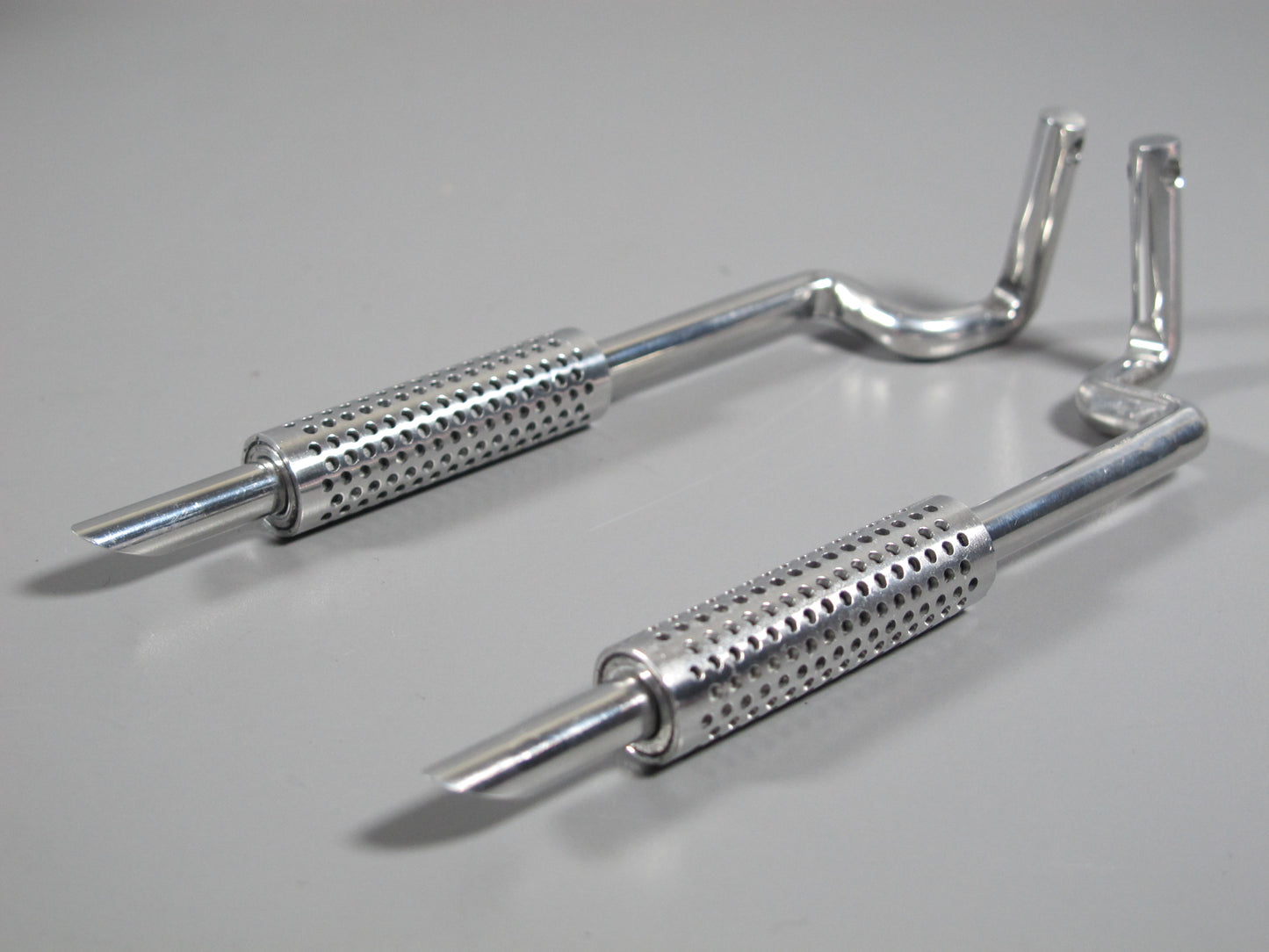 Pair Vertical Rear Angle Cut Exhaust Pipe for Tamiya 1/10 R/C Sand Scorcher Super Champ Buggy
