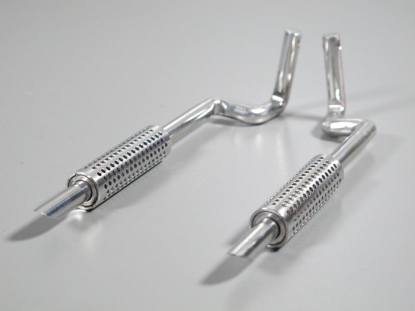 Pair Vertical Rear Angle Cut Exhaust Pipe for Tamiya 1/10 R/C Sand Scorcher Super Champ Buggy