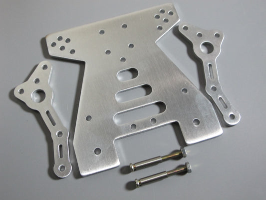 Aluminum Front Suspension Shock Tower & Rear Shock Mount Plate for Tamiya 1/10 R/C Blackfoot Monster Beetle