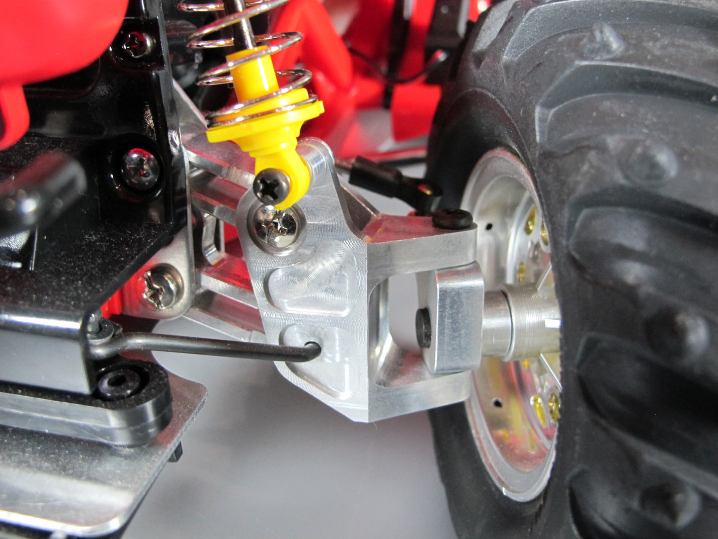 Pair Aluminum Front L/R Side Steering Knuckles for Tamiya R/C 1/10 Monster Beetle Blackfoot Mud Blaster