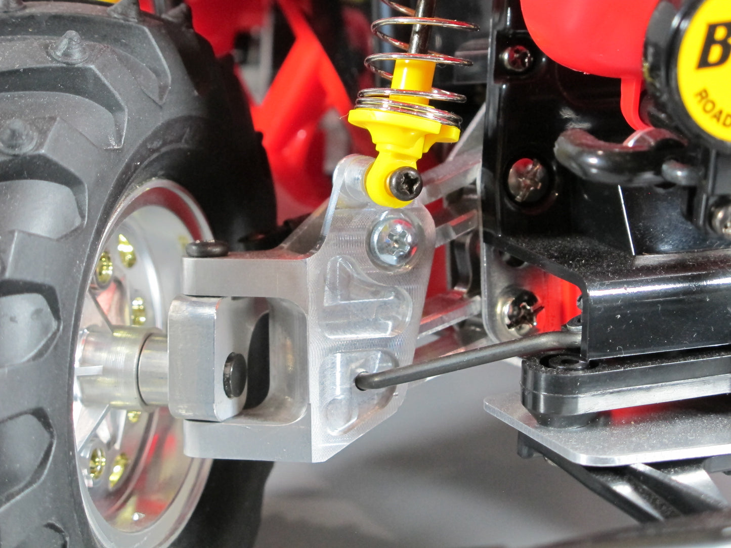Pair Aluminum Front L/R Side Steering Knuckles for Tamiya R/C 1/10 Monster Beetle Blackfoot Mud Blaster