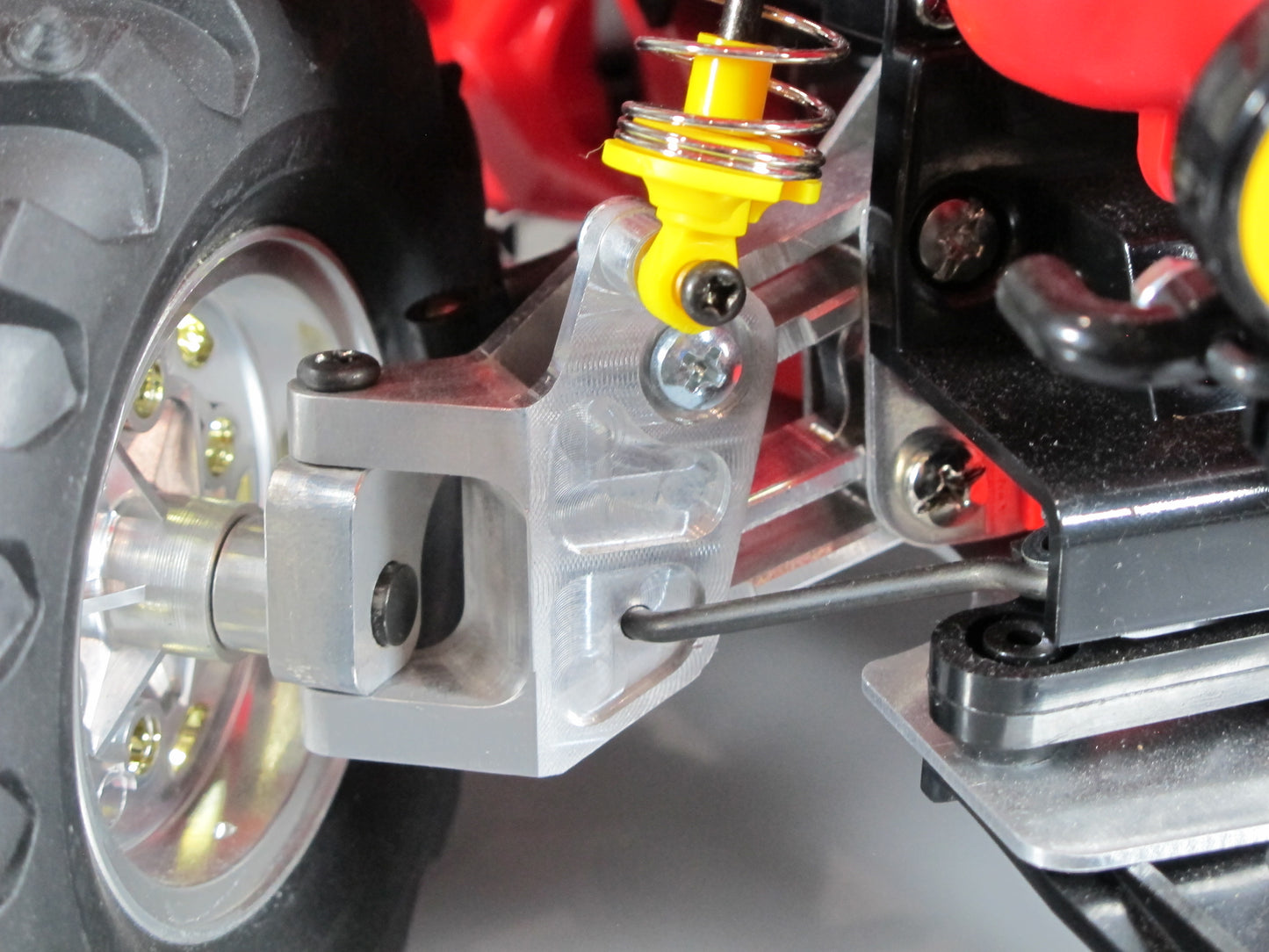 Pair Aluminum Front L/R Side Steering Knuckles for Tamiya R/C 1/10 Monster Beetle Blackfoot Mud Blaster