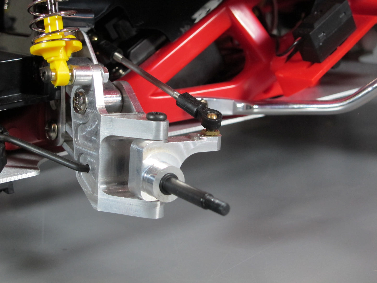 Pair Aluminum Front L/R Upright Steering Swing Arm for Tamiya 1/10 R/C Monster Beetle Blackfoot Mudblaster