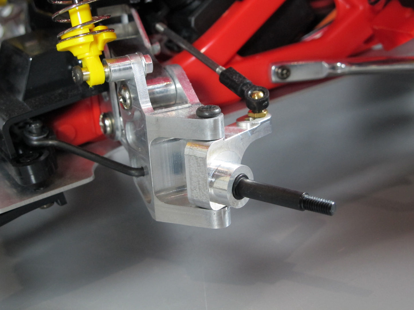 Pair Aluminum Front L/R Upright Steering Swing Arm for Tamiya 1/10 R/C Monster Beetle Blackfoot Mudblaster