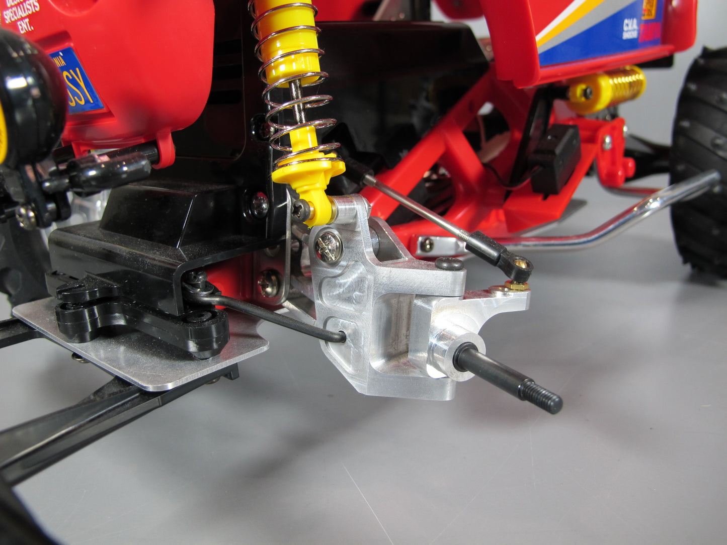 Aluminum Front Steering Knuckle + Upright + Control Arm Set for Tamiya 1/10 R/C Monster Beetle Blackfoot Mud Blaster
